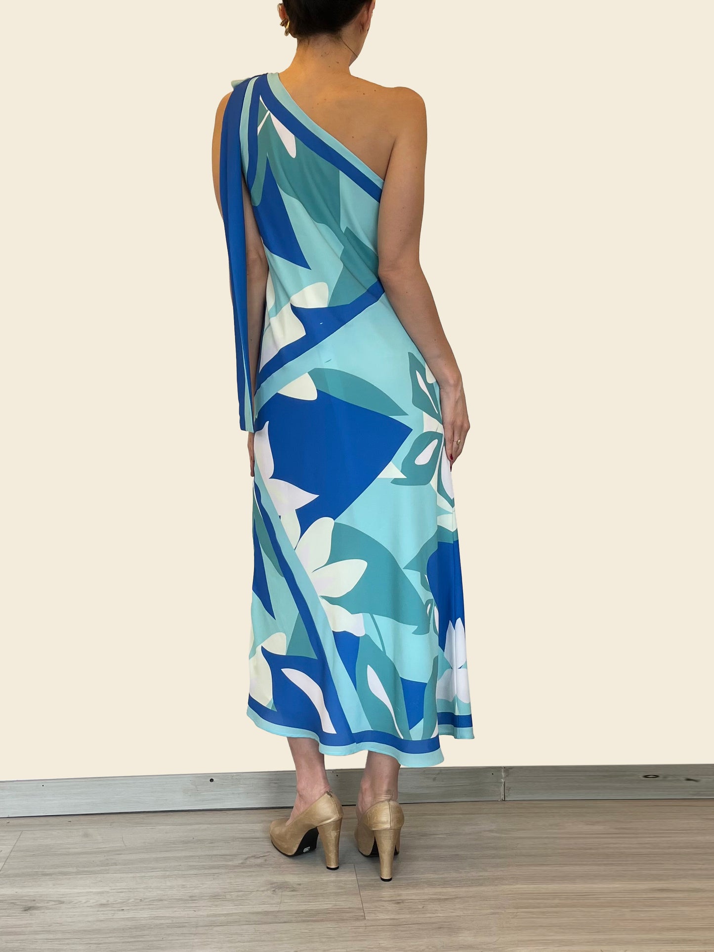 Vestido Pañuelo Azul Azul