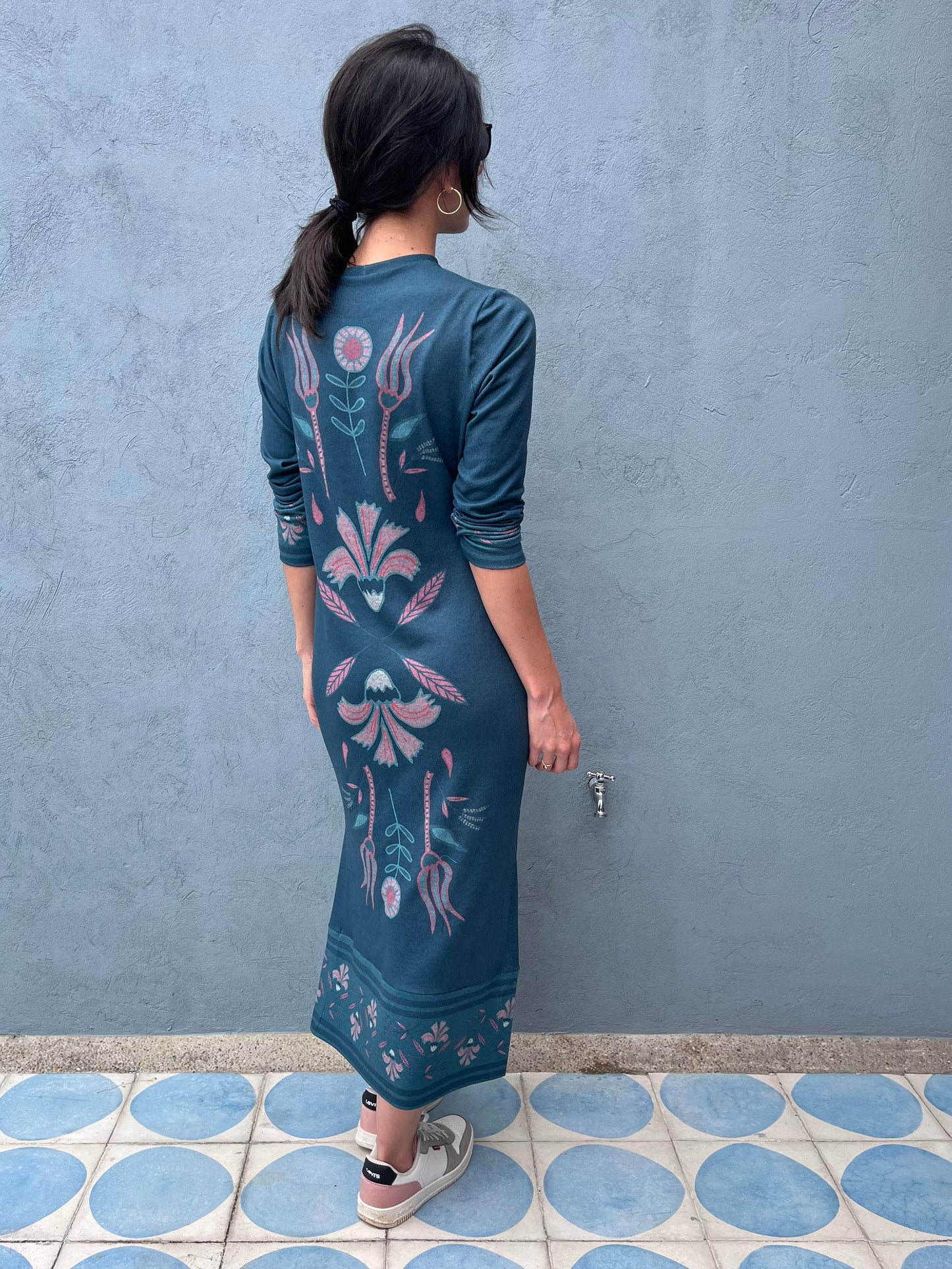 Vestido Jardín Azul