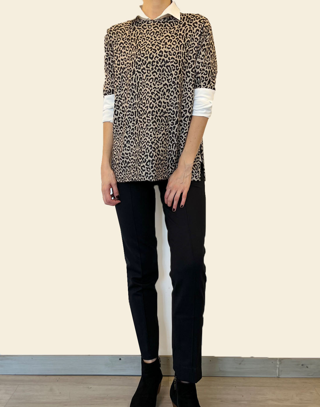 Saco Animal Print & Cuello