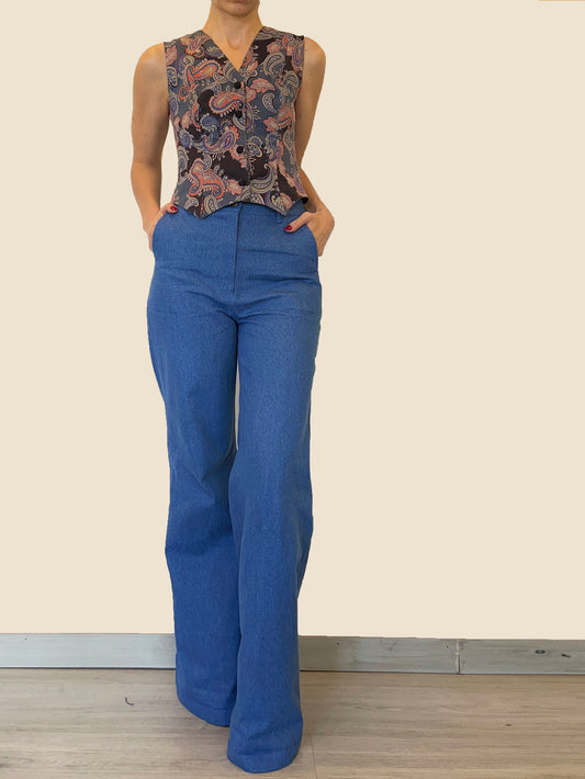 Chaleco Larissa Boho azules