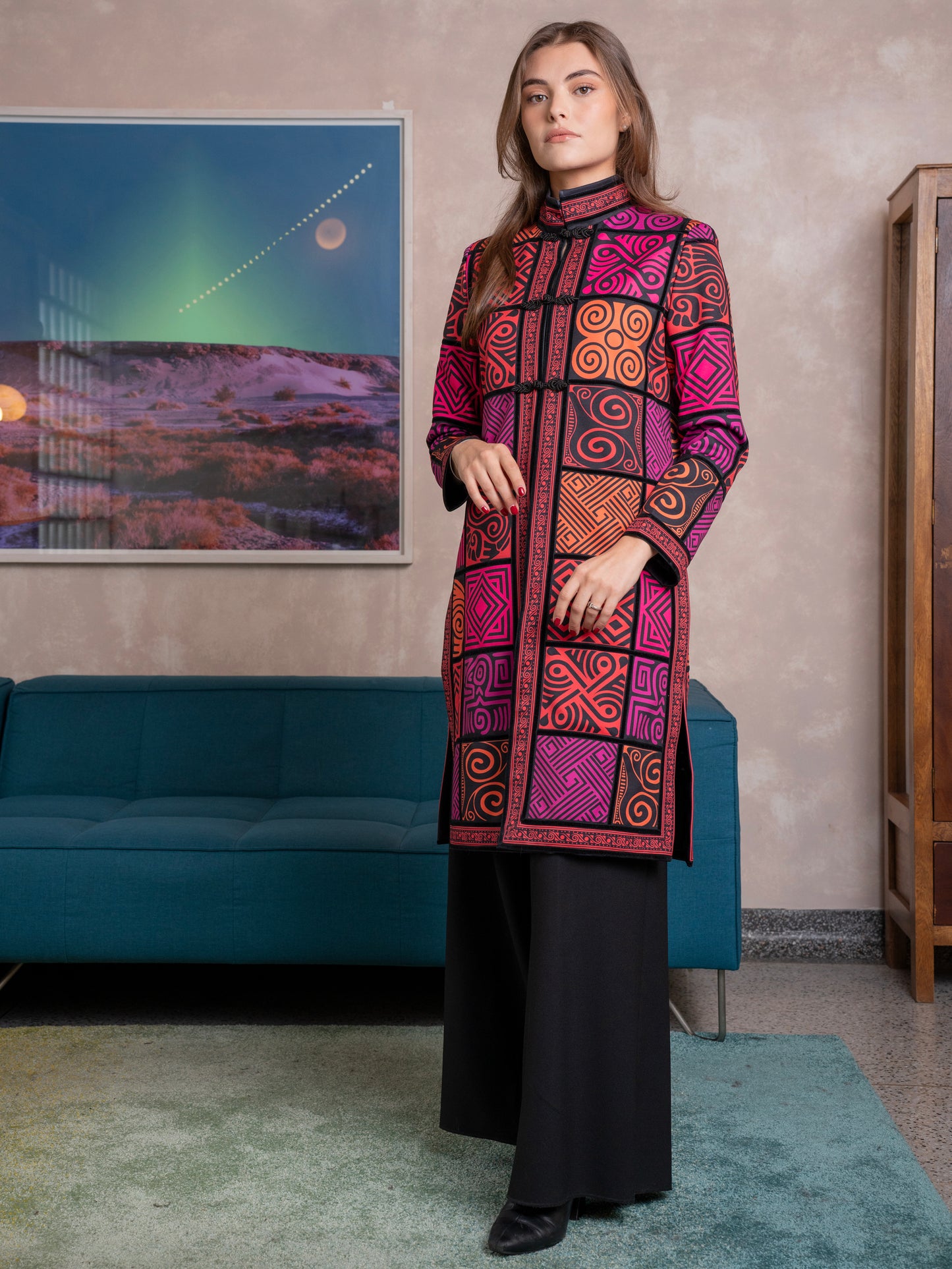 Chaqueta Mitú Larga Rojos