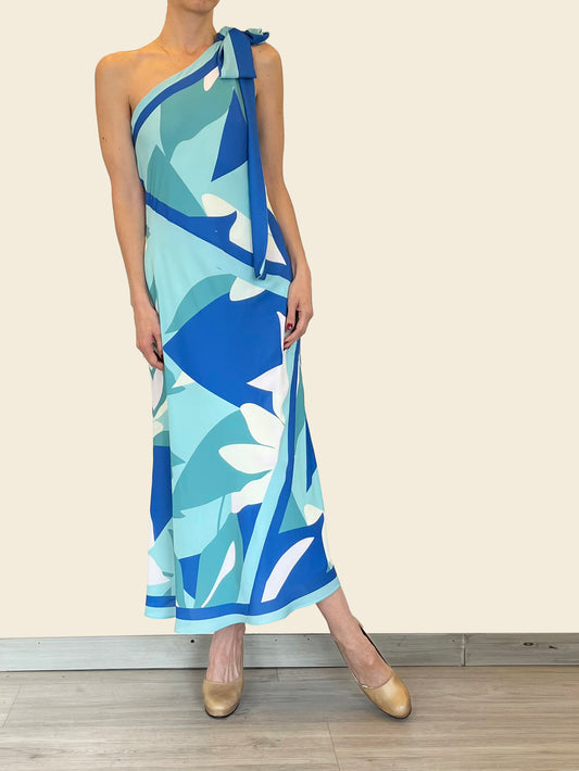 Vestido Pañuelo Azul Azul