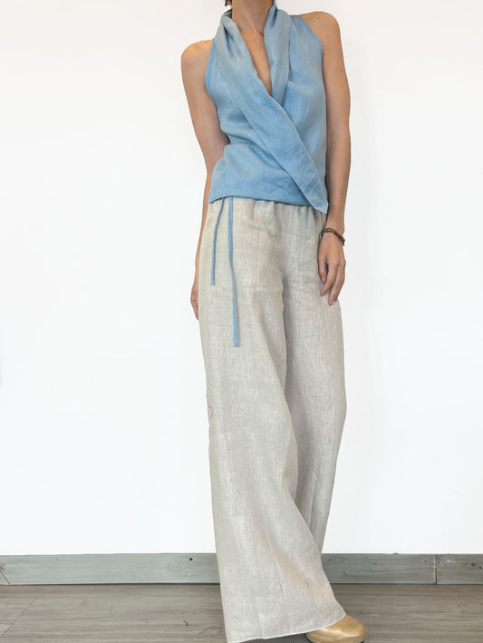 Pantalón Japon Lino Natural