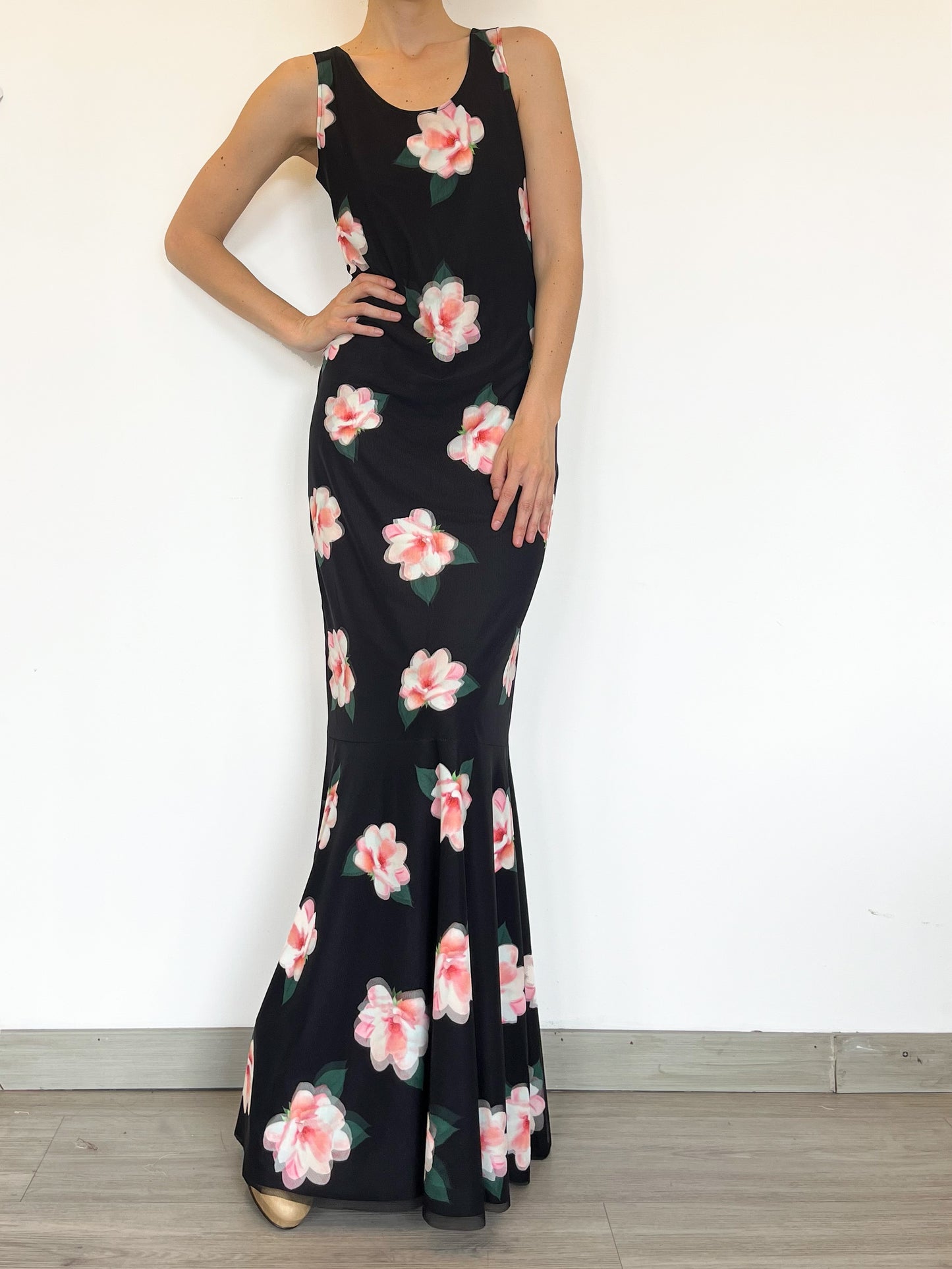 Vestido Carlota en Magnolias Estampado 3D