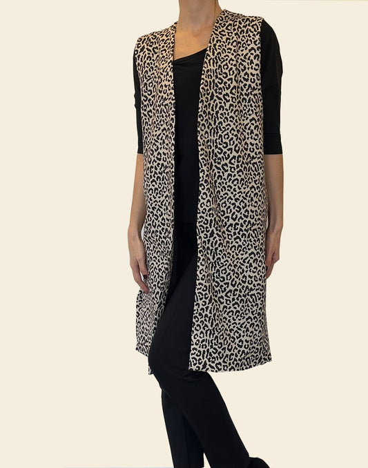 Chaleco Plata Animal Print