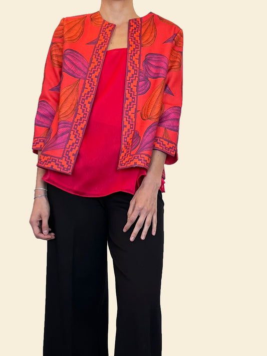 A. Chaqueta Eva Hojas Rojas