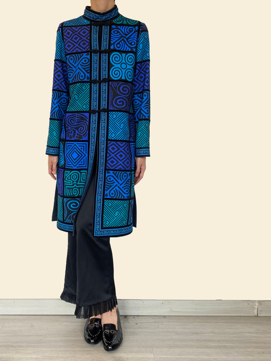 Chaqueta Mitú Larga Azules