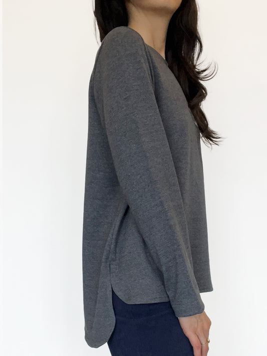 Buzo Borrego Gris Oscuro